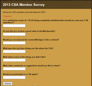 CSA Survey